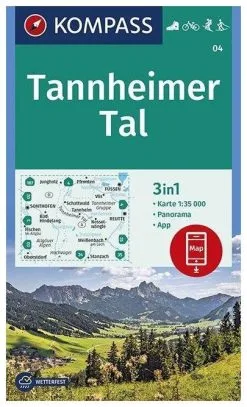 Kompass Carte Randonnée 04 Tannheimer Tal