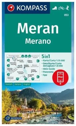 Kompass Carte Randonnée 053 Meran, Merano