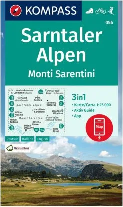 Kompass Carte Randonnée 056 Sarntaler Les Alpes