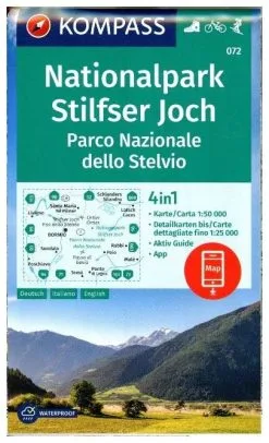 Kompass Carte Randonnée 072 Parc National Stilfser Joch / Stelvio