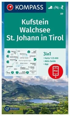 Kompass Carte Randonnée 09 Kufstein, St.Johann En Tirol
