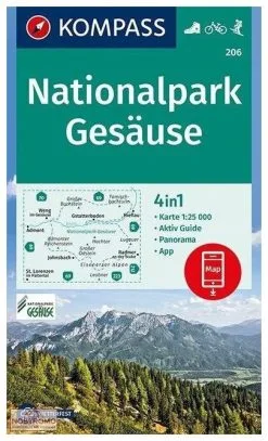 Kompass Carte Randonnée 206 Parc National Gesäuse
