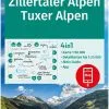 Kompass Carte Randonnée 37 Zillertaler Les Alpes, Tuxer Les Alpes -Masque De Ski kompass wandelkaart 37 zillertaler alpen tuxer alpen 0 1