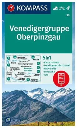 Kompass Carte Randonnée 38 Venedigergruppe-Oberpinzgau