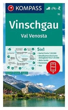 Kompass Carte Randonnée 52 Vinschgau / Val Venosta