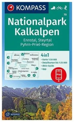 Kompass Carte Randonnée 70 Parc National Kalkalpen