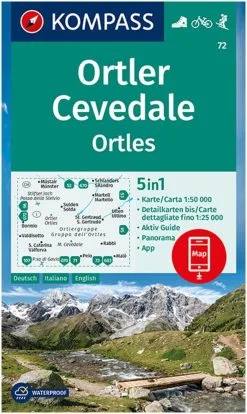 Kompass Carte Randonnée 72 Ortler/Ortles, Cevedale